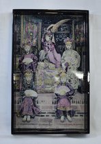 Decoratief Japans dienblad PTMD: 25 x 40 x 4 cm