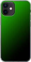 Apple iPhone 12 Mini - Smart cover - Groen Zwart - Transparante zijkanten