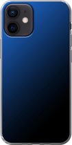 Apple iPhone 12 Mini - Smart cover - Blauw Zwart - Transparante zijkanten