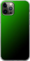 Apple iPhone 12 Pro Max - Smart cover - Groen Zwart - Transparante zijkanten