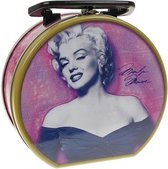 Metalen koffertje "Marilyn Monroe" set van 2 stuks 16 x 16 x 8 cm