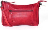 Bear Design Caterina Leren Schoudertasje / Clutch - Rood