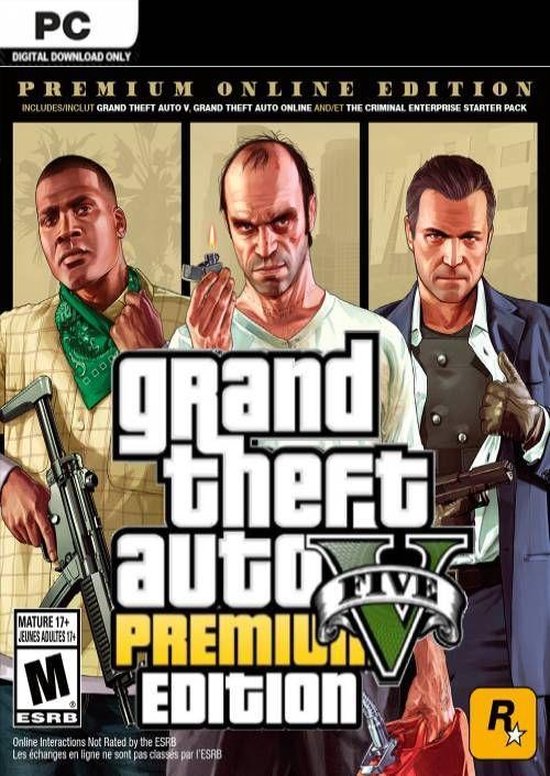 Grand Theft Auto V (GTA 5) – PC – Windows – Premium Online Edition – Download Code