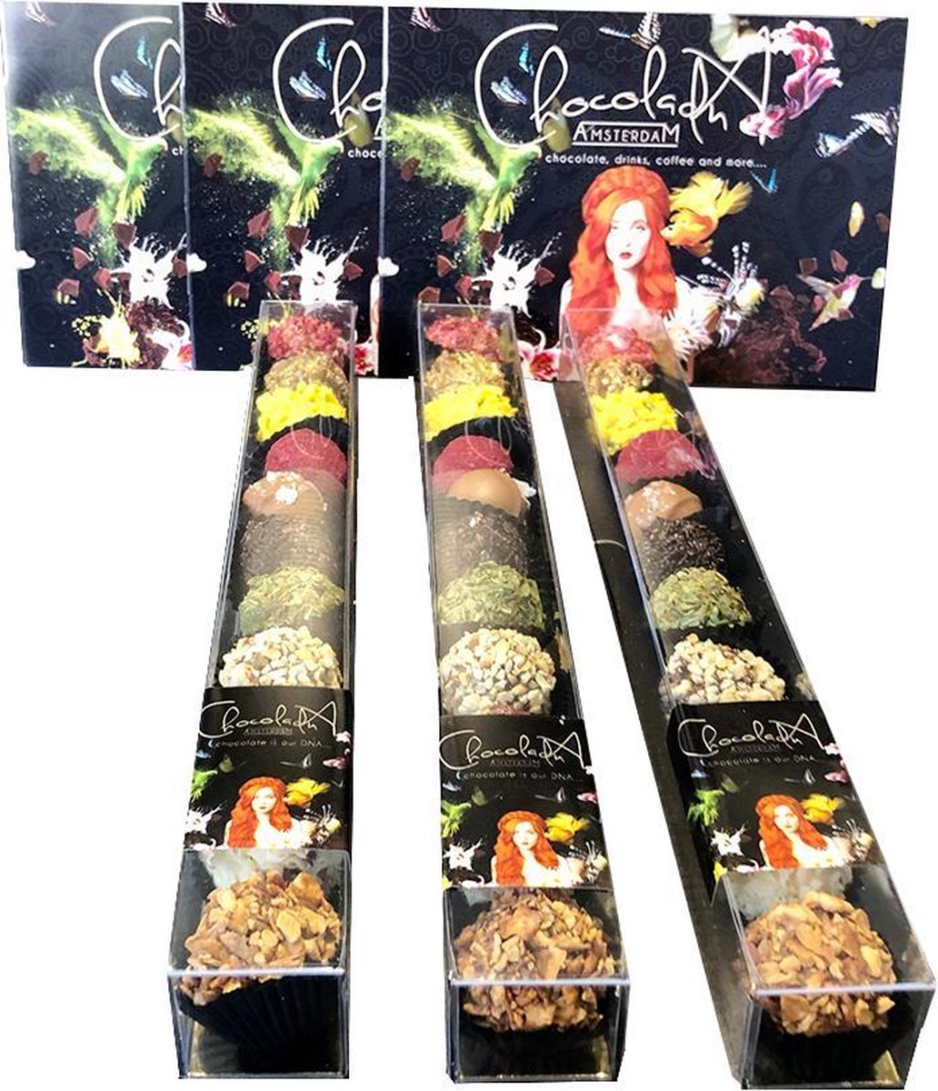 ChocolaDNA- chocoladevitrines met 11 handgemaakte bonbons- relatiegeschenk I cadeauset I cadeaubox I