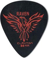 Clayton Black Raven standaard plectrums 0.80 mm 6-pack