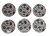 Tulp onderzetters - Set van 6 - Onderzetters voor glazen - Onderzetter - Mandala design - Coasters - Tafelaccessoires - Cadeau