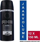 Bol.com Axe Deospray Black - Jaarvolume - 12 x 150ml aanbieding