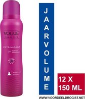 Vogue Deospray Extravagant - Jaarvolume - 12 x 150ml
