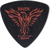 Clayton Black raven rounded triangle plectrums 0.63 mm 6-pack