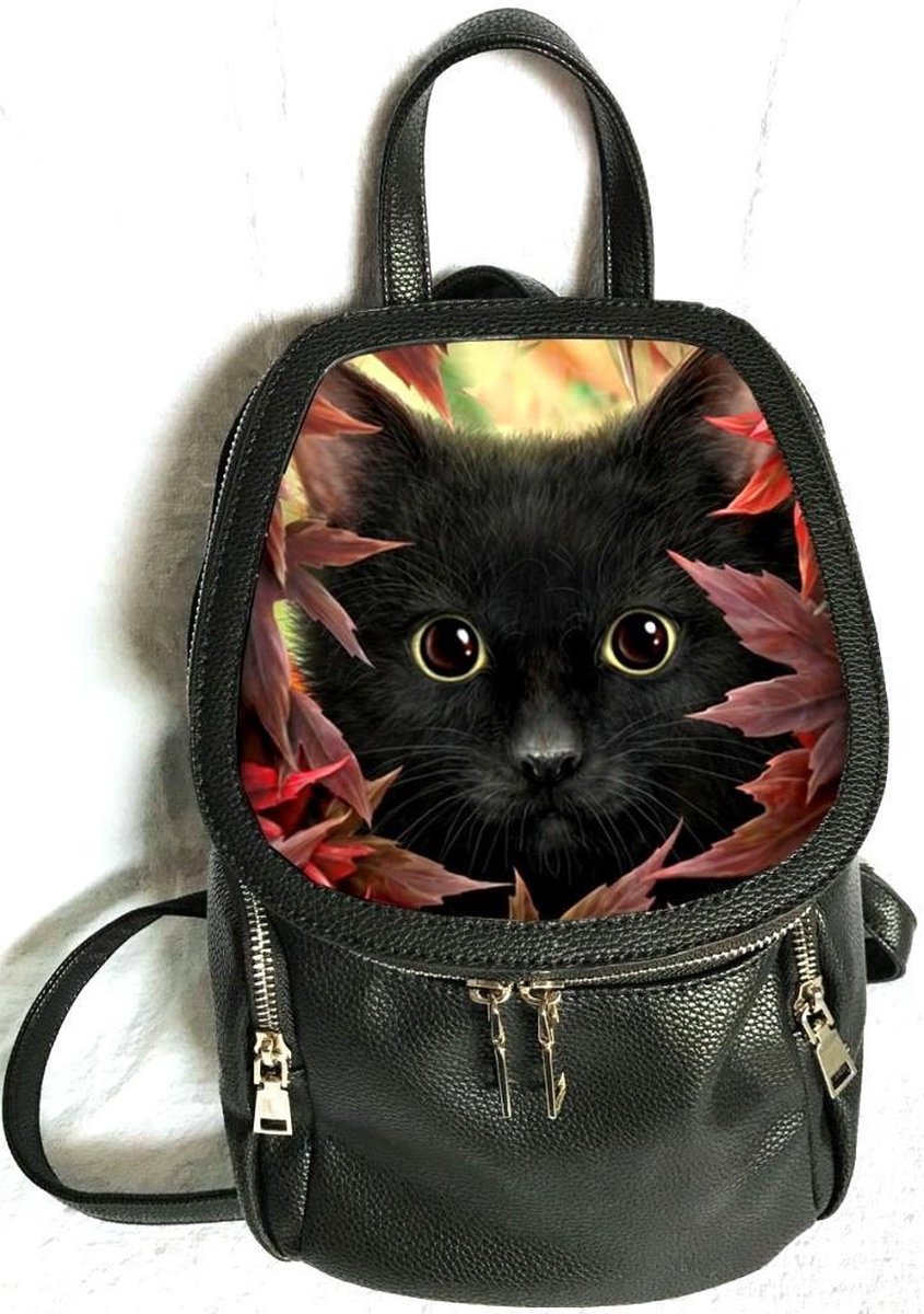 SheBlackDragon rugzak met 3D afbeelding Autumn Cat