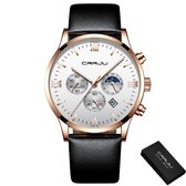 CRRJU® Horloges voor Mannen Herenhorloge Jongens Heren Watch Horloge – Horlogebox Geschenkdoos – Zwart Rosé Wit