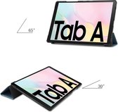 Tablet hoes geschikt voor Samsung Galaxy Tab A7 - Tri-fold Book Case en Tempered Glass Cover - 10.4 inch - Donker Groen
