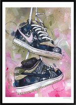 Poster - Nike Sb Dunk Low Travis Scott - 71 X 51 Cm - Multicolor