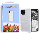 Iphone 12 hoesje Zilver glitter -Hoesjes - Back Cover - Case - Geschikt voor Iphone 12/12 Pro