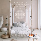 Breng de Ibiza sfeer in je huis met dit sjabloon - Ibiza Vibe - kunststof- 100 x 100cm - made in Amsterdam - grote mandala muur sjabloon - XXL mandala achter je bank of bed - gemak