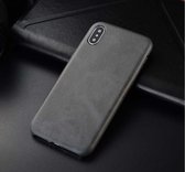 Shieldcase geschikt voor Apple iPhone X / Xs hoesje leer - grijs