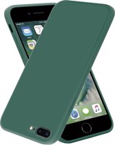 ShieldCase geschikt voor Apple iPhone 7 Plus / 8 Plus vierkante silicone case - donkergroen