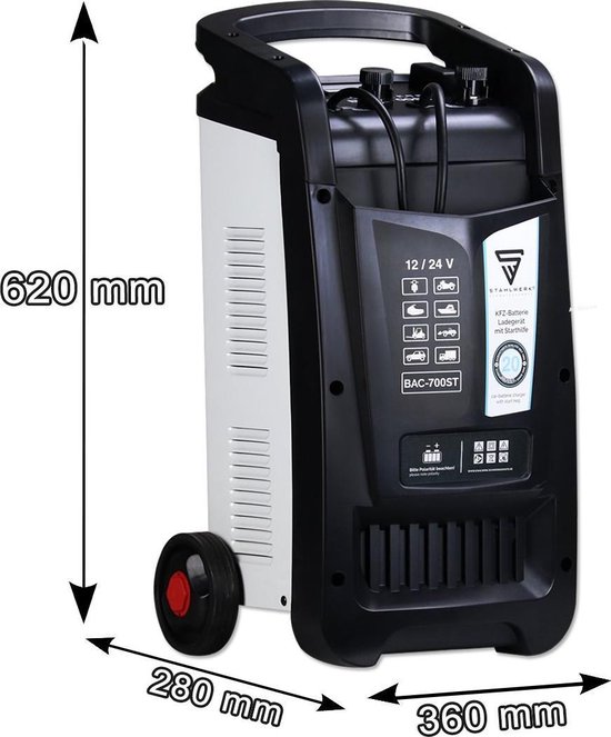 Chargeur de batterie Stahlwerk BAC-700 ST | 12 / 24V - capacité de la batterie  700Ah -... | bol.com