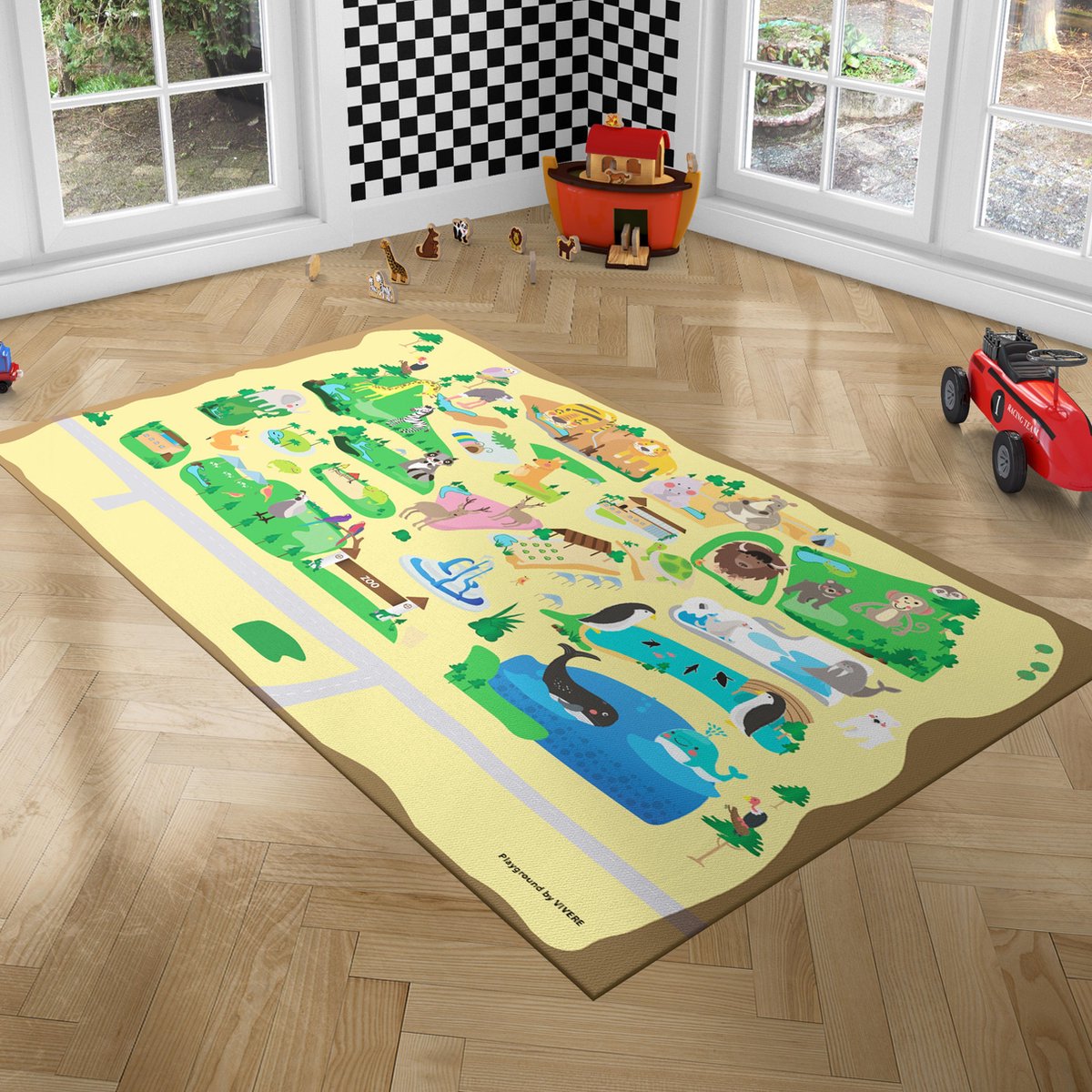 En Mousse Surdimensionne Forest Maze Jungle Animal Non Toxique Impermeable Tapis De Jeu Pour Bebe Reversible Pliable Convient Pour Les Enfants Et Les Enfants Eveil Et Jouets Tapis De Jeux Et