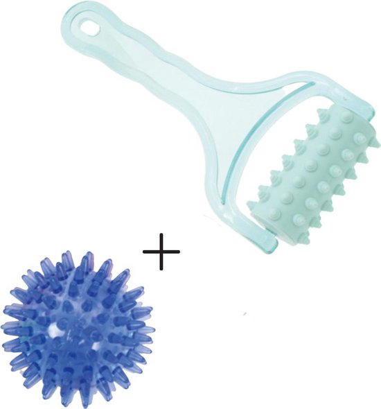 Gezicht roller Jade roller Massagebal Blauw