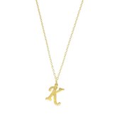 Letter ketting - initiaal K - Goud - 42 cm