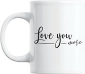 Studio Verbiest - Mok met tekst - Valentijn - Love you more - 300ml