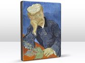 Portret van Dr Paul Gachet - Vincent van Gogh - 19,5 x 26 cm - Niet van echt te onderscheiden schilderijtje op hout - Mooier dan een print op canvas - Laqueprint.