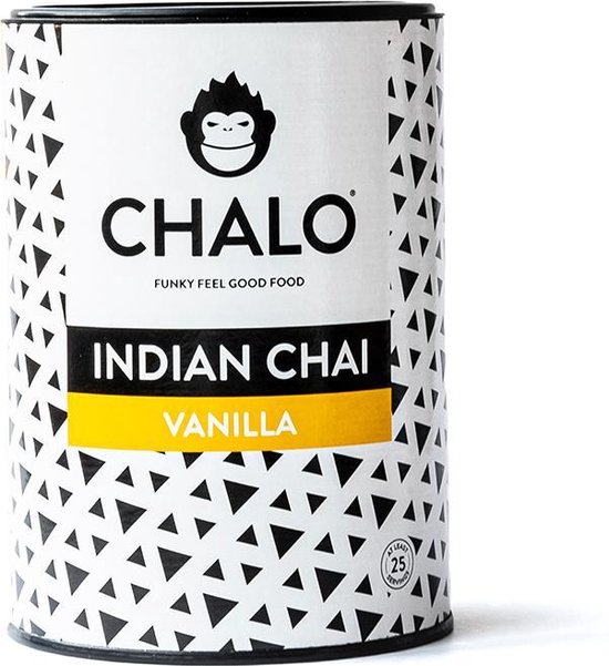 CHALO Vanilla Chai Latte - Indische Vegan Chai - Zwarte Assam thee - 25 porties/ 300GR