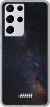 6F hoesje - geschikt voor Samsung Galaxy S21 Ultra -  Transparant TPU Case - Dark Space #ffffff