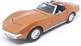 Chevrolet Corvette 1970 (Bronze) (22cm) 1/24 Maisto - Modelauto - Model auto - Schaalmodel - Miniatuurauto - Miniatuur voertuig