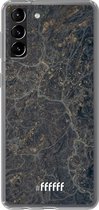 6F hoesje - geschikt voor Samsung Galaxy S21 Plus -  Transparant TPU Case - Golden Glitter Marble #ffffff