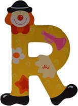 Sevi - Houten Clown letter R - geel