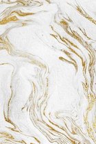 Liquid Gold Marble Composition Notebook - Small Unruled Notebook - 6x9 Blank Notebook (Softcover Journal / Notebook / Sketchbook / Diary)