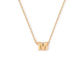 Orelia letter ketting - met letter M-  goudkleurig - verstelbaar