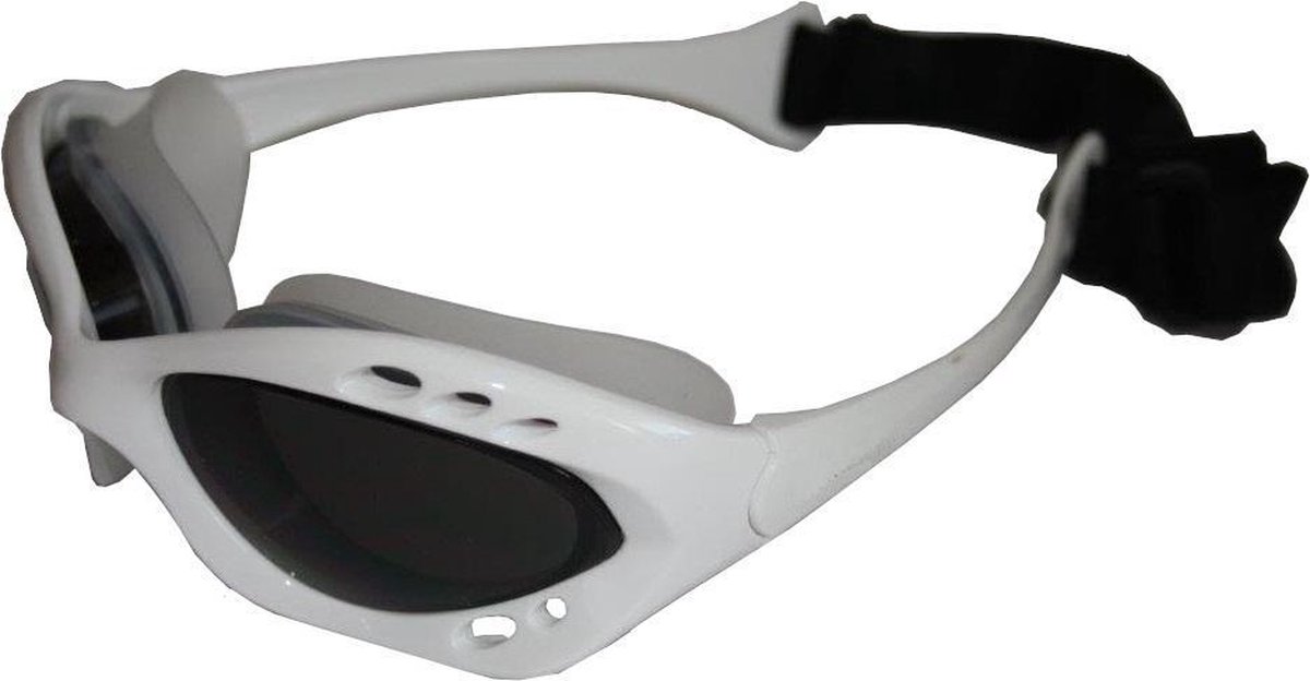 Glogglz® Cudaz - Geïntegreerde zwembril - Wit (verstelbaar)