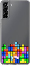 6F hoesje - geschikt voor Samsung Galaxy S21 Plus -  Transparant TPU Case - Tetris #ffffff