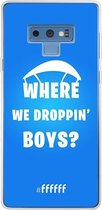 6F hoesje - geschikt voor Samsung Galaxy Note 9 - Transparant TPU Case - Battle Royale - Where We Droppin' Boys #ffffff