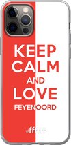 iPhone 12 Hoesje Transparant TPU Case - Feyenoord - Keep calm