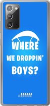 6F hoesje - geschikt voor Samsung Galaxy Note 20 - Transparant TPU Case - Battle Royale - Where We Droppin' Boys #ffffff