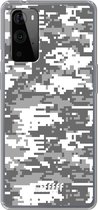 6F hoesje - geschikt voor OnePlus 9 Pro -  Transparant TPU Case - Snow Camouflage #ffffff