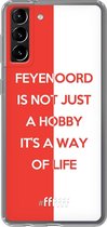 6F hoesje - geschikt voor Samsung Galaxy S21 Plus -  Transparant TPU Case - Feyenoord - Way of life #ffffff