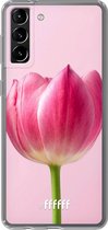 6F hoesje - geschikt voor Samsung Galaxy S21 Plus -  Transparant TPU Case - Pink Tulip #ffffff