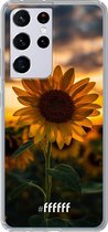 6F hoesje - geschikt voor Samsung Galaxy S21 Ultra -  Transparant TPU Case - Sunset Sunflower #ffffff