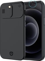 Valenta x Spy-Fy - iPhone 12 Pro Hoesje - Back Case Privacy Cover Zwart