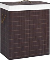 vidaXL Wasmand 100 L bamboe bruin