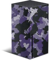XBOX Series X Console Skin Camouflage Paars Sticker