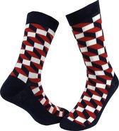 Joyful Socks "Happy Geometric Mix Package", Giftbox met 3 paar sokken, 3 verschillende kleuren met 3 x verschillende prints, maat 37 - 43. NU MET HOGE KORTING OP DE ADVIESPRIJS!!!!