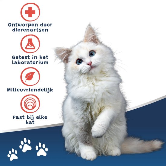 Teken- en Vlooienband Kat - Alle Maten - Anti Vlooien voor Katten - Vlooien Kat - JC Pets Tekenband - Diervriendelijk - Incl. Vlooienkam - JC Pets