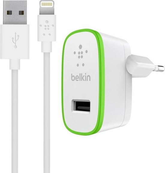Belkin BOOST↑UP 2.4A Apple Lightning iPad / iPhone Oplader 1,2M Wit |  bol.com