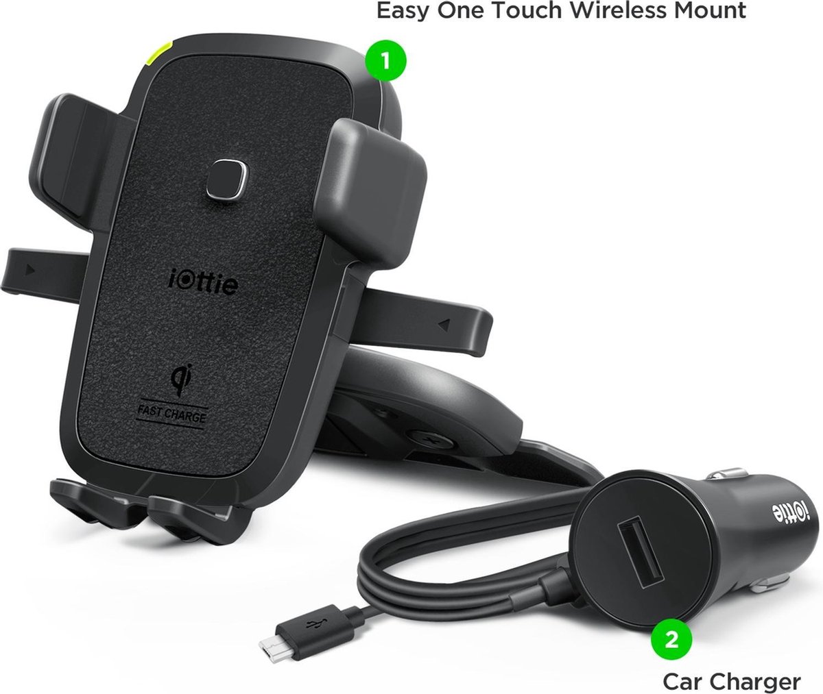iOttie Easy One Touch 4 support de charge rapide pour lecteur CD à  chargement sans fil